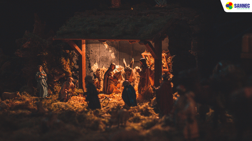 Hang đá và máng cỏ