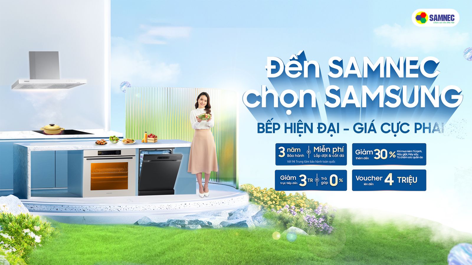 Thiết bị bếp Samsung Bespoke chính thức bày bán tại Samnec