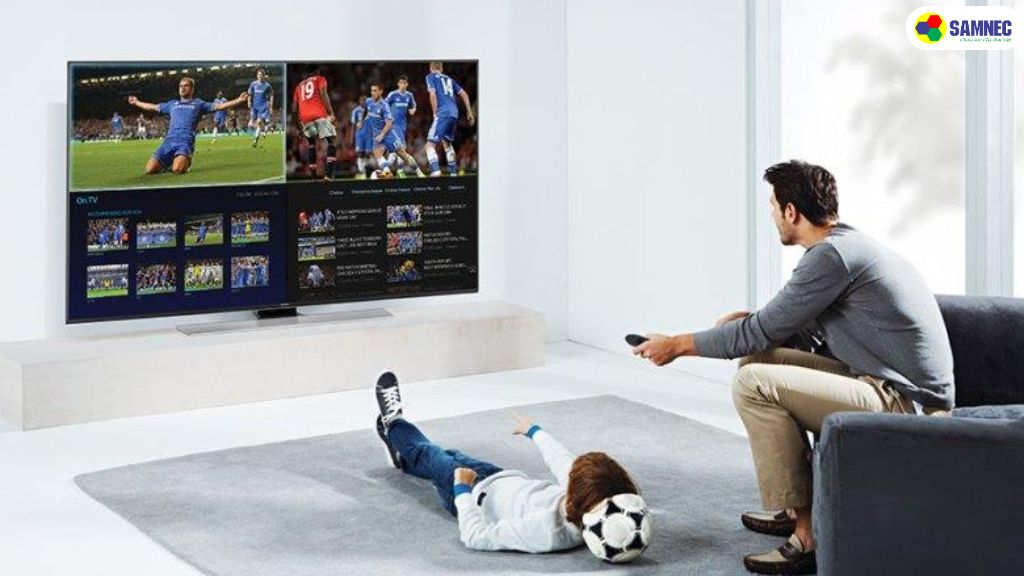 Tivi xuất hiện quảng cáo Samsung