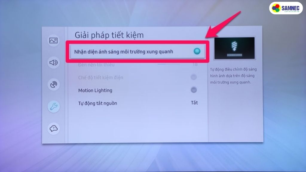 Nhận diện ánh sáng môi trường xung quanh