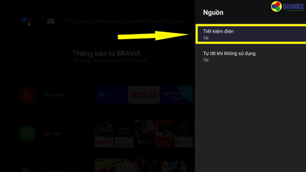 Bước 5: Chọn "Tiết kiệm điện"/"Power Saver".