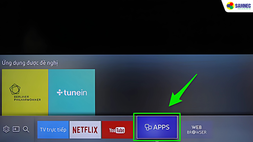 Bước 2: Truy cập mục Apps.