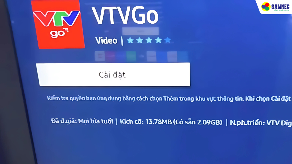 2. Cách tải và cài đặt ứng dụng VTV Go trên tivi Samsung
