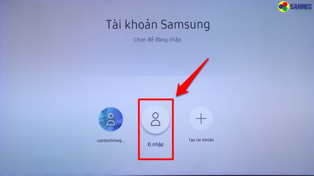 Bước 4: Chọn "Đ.nhập" (Login)