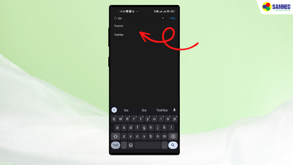 Điều khiển tivi Toshiba bằng ứng dụng trên điện thoại 