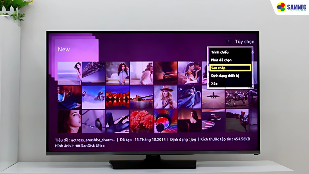 Cách sao chép dữ liệu trên tivi Samsung