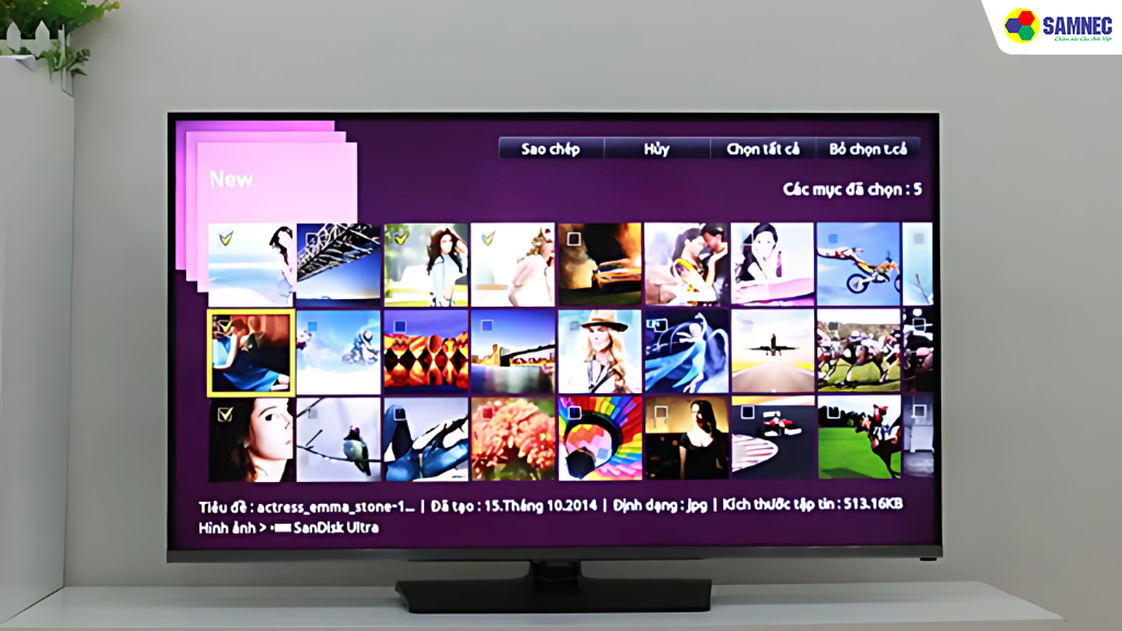 Cách sao chép dữ liệu trên tivi Samsung