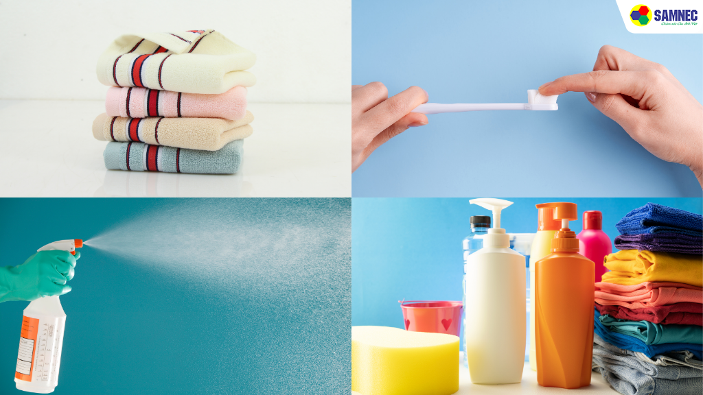 Chuẩn bị dụng cụ vệ sinh 