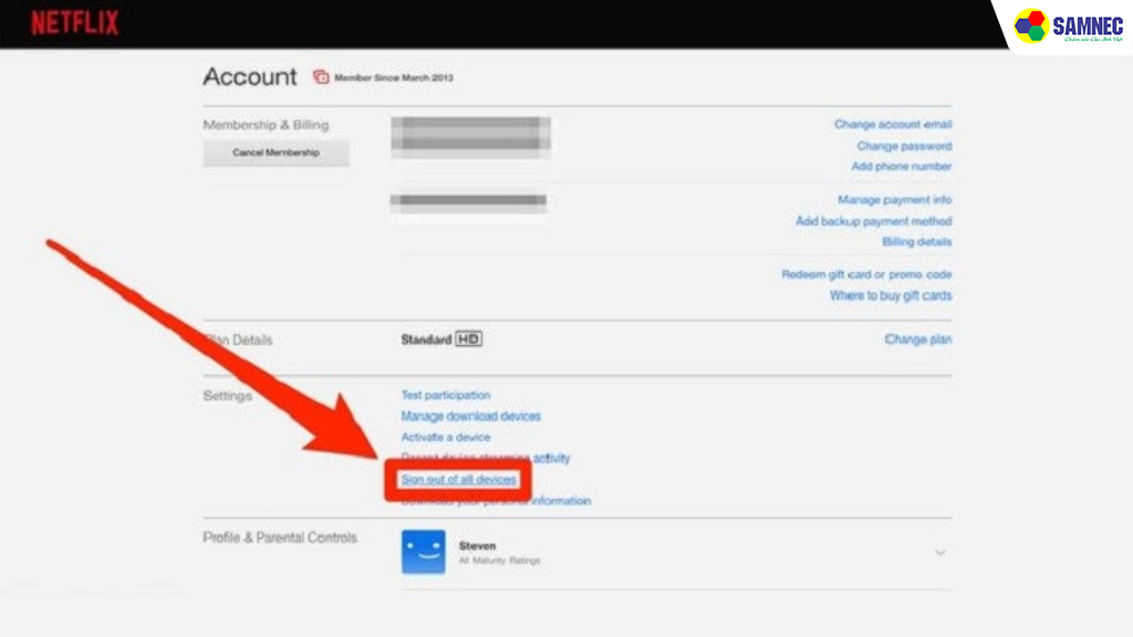 Đăng xuất qua trình duyệt web: