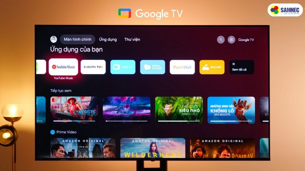 Sử dụng hệ điều hành Google TV