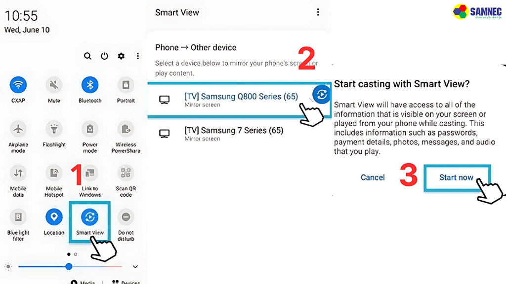 Sử dụng tính năng Smart View 