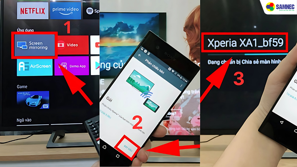 Kết nối bằng Screen Mirroring 