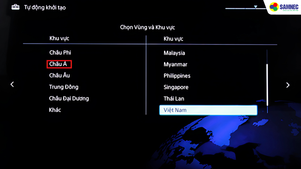 khôi phục cài đặt gốc tivi Sony bằng phím cứng