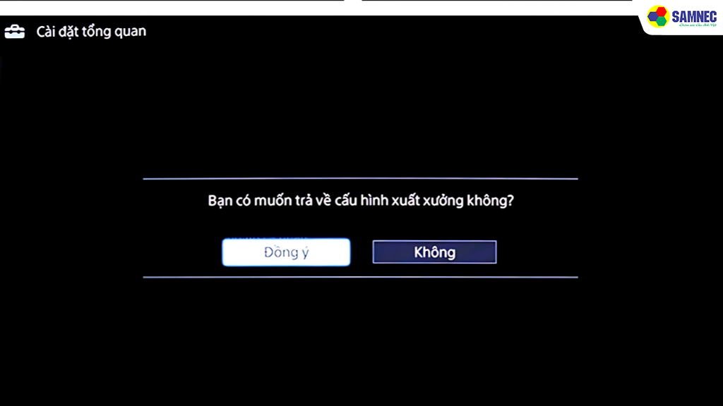 khôi phục cài đặt gốc tivi Sony bằng phím cứng