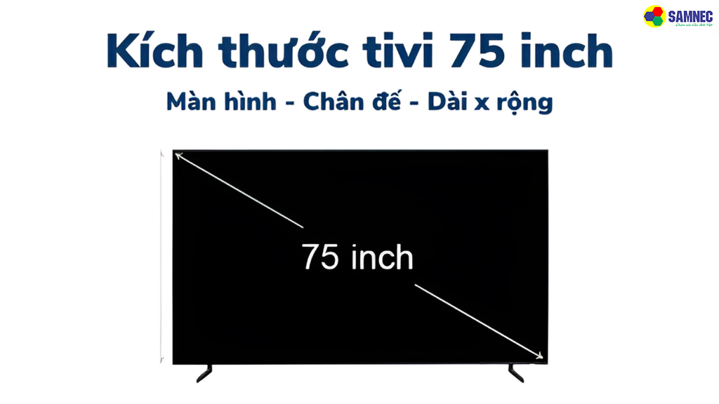 Kích thước màn hình tivi được tính như thế nào?