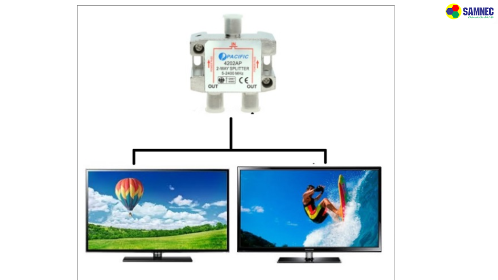 Bước 3: Sử dụng bộ chia tín hiệu chuyên dụng để phân phối tín hiệu đến các thiết bị khác.