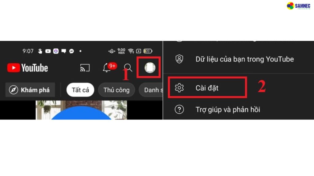 Đối với điện thoại Android 