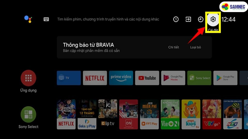 Bước 2: Chọn “Cài đặt/Setting”.