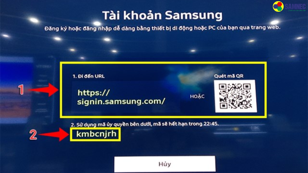 Bước 5: Bạn nhập địa chỉ URL hoặc quét mã QR vào trình duyệt web bằng thiết bị di động hoặc PC