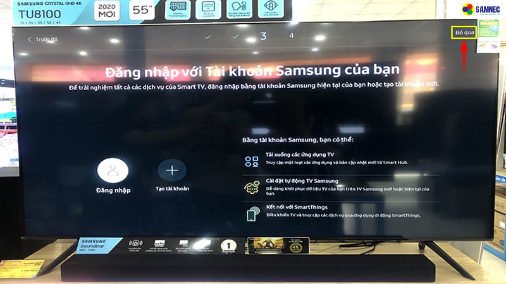 Kết nối Smart tivi Samsung với mạng Wifi đang dùng