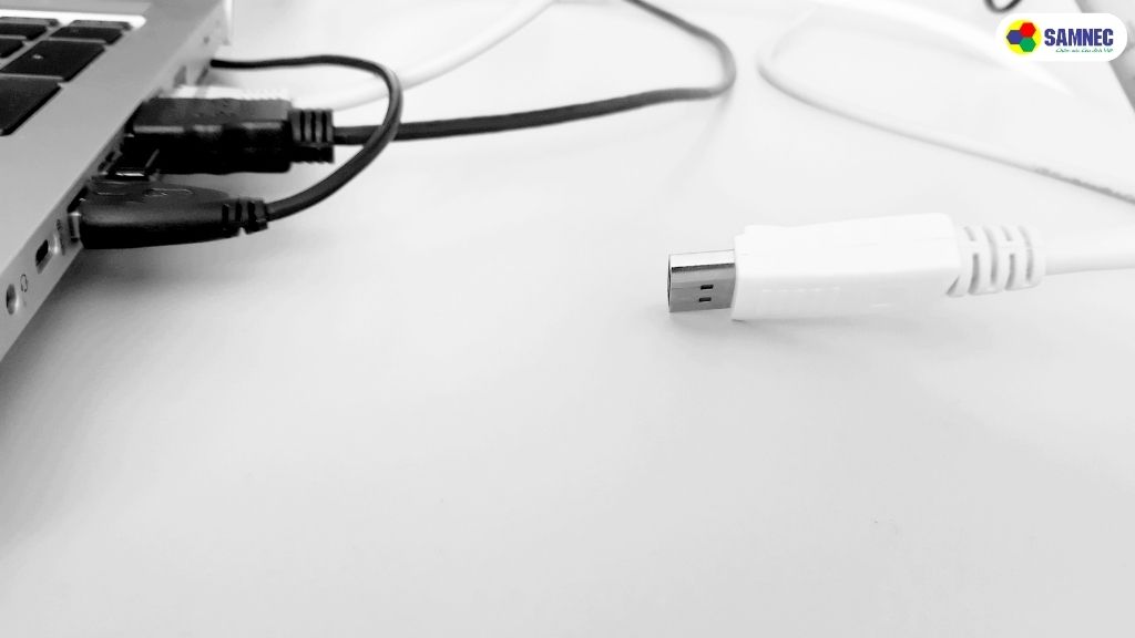 Do chưa bật chế độ trình chiếu trên thiết bị nguồn