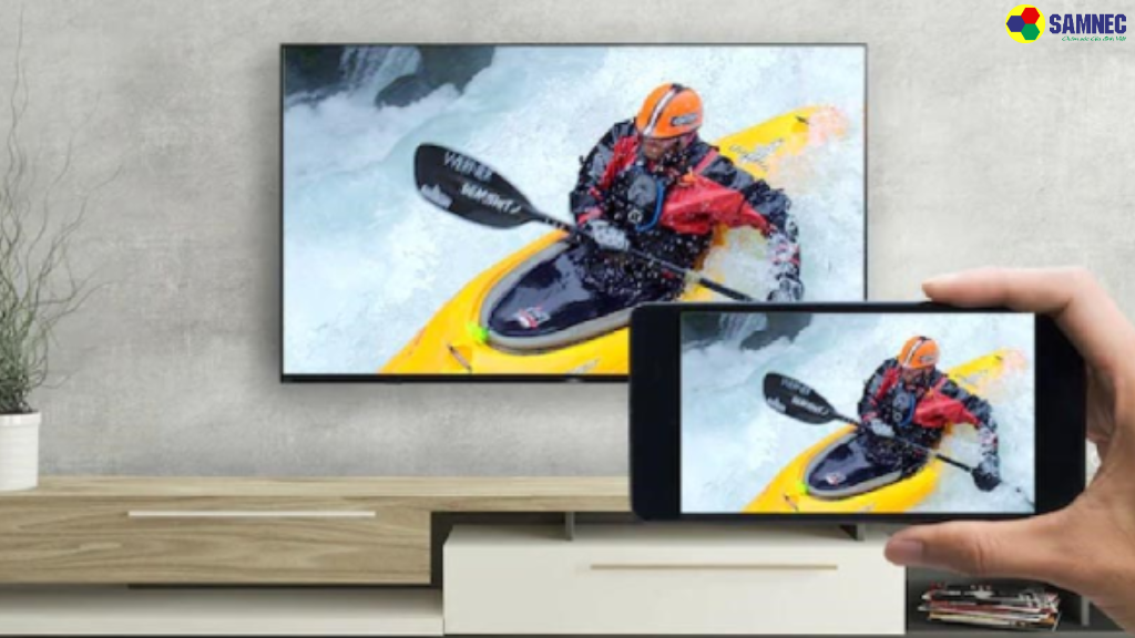 Cách 5: Dùng tính năng chiếu màn hình điện thoại, máy tính bảng lên tivi