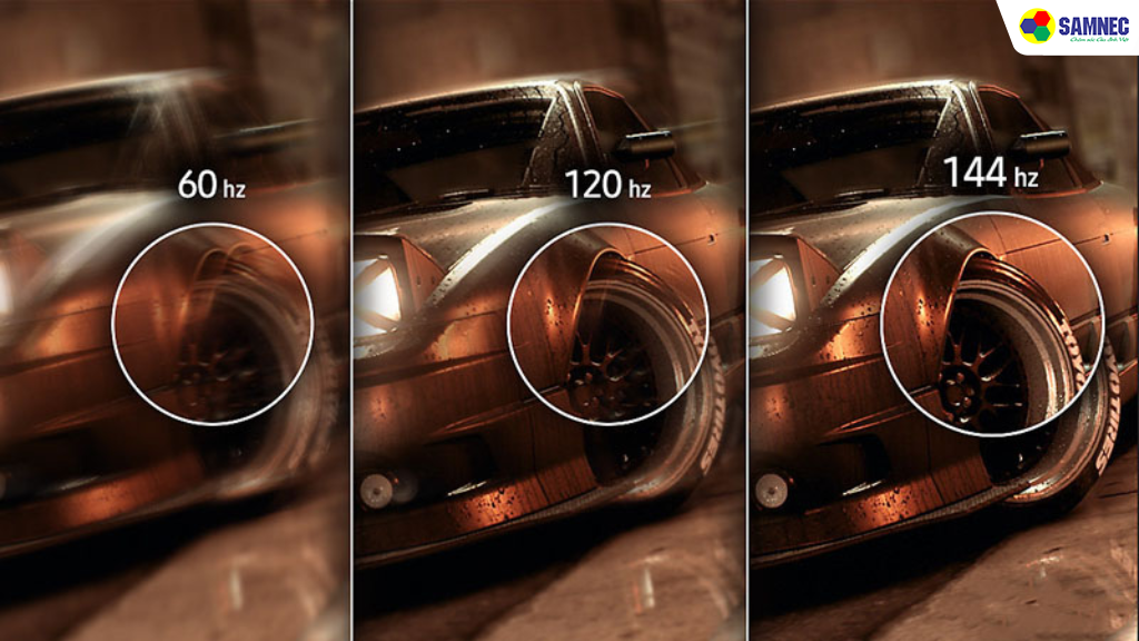 Tốc độ xử lý nhanh hơn, mượt hơn với tần số quét 144HZ