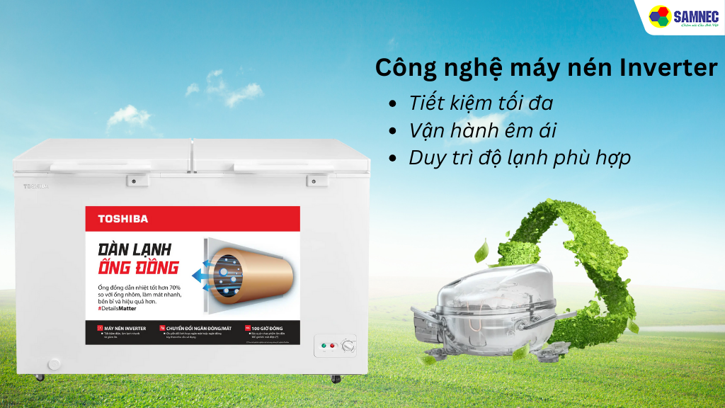 Tủ đông 362 lít Toshiba GR-RC470CM-PMV(01)- Công nghệ tiết kiệm điện