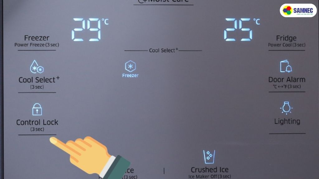 Do chức năng Khóa/Lock được kích hoạt