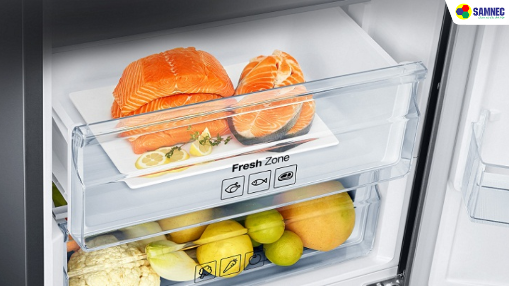 Ngăn chứa Fresh Zone giữ trọn vị ngon và dinh dưỡng cho thực phẩm