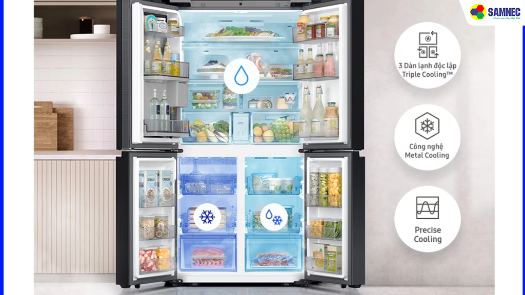 Công nghệ "Triple Cooling" - Bảo quản thực phẩm tươi ngon như mới