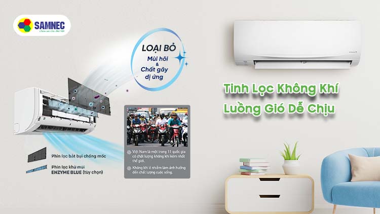 Công nghệ đặc biệt trên điều hòa Daikin 9000 BTU FTF25UV1V/RF25UV1V