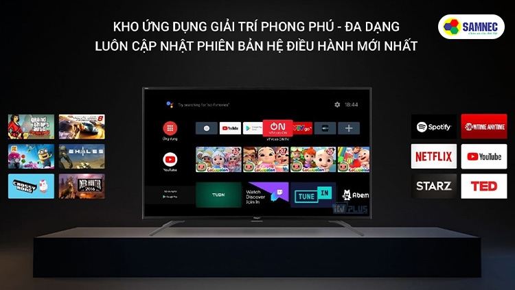 Kho ứng dụng giải trí phong phú, đa dạng
