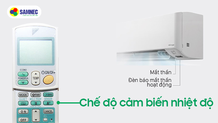 Tính năng mắt thần thông minh Sensor trên điều khiển điều hòa Daikin