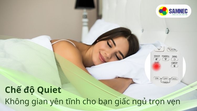 Chế độ yên tĩnh Quiet trên điều khiển điều hòa Daikin