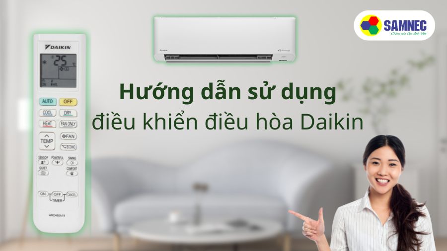 Hướng dẫn sử dụng điều khiển điều hòa Daikin