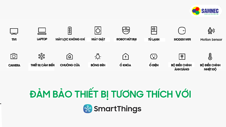 Đảm bảo thiết bị tương thích với SmartThings