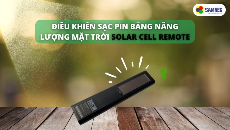 Điều khiển sạc pin năng lượng mặt trời trên tivi Samsung OLED