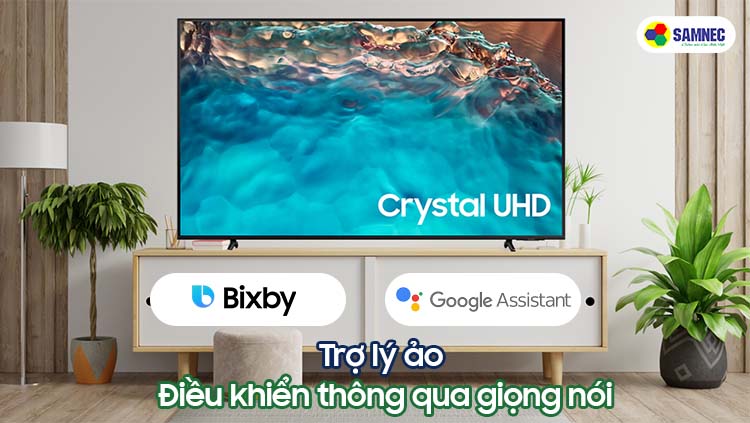 Điều khiển tivi thông qua giọng nói nhờ trợ lý ảo trên tivi SAMSUNG BU8000