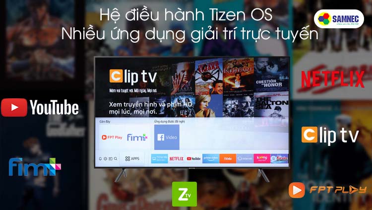 Hệ điều hành Tizen với nhiều ứng dụng giải trí trên tivi SAMSUNG BU8000