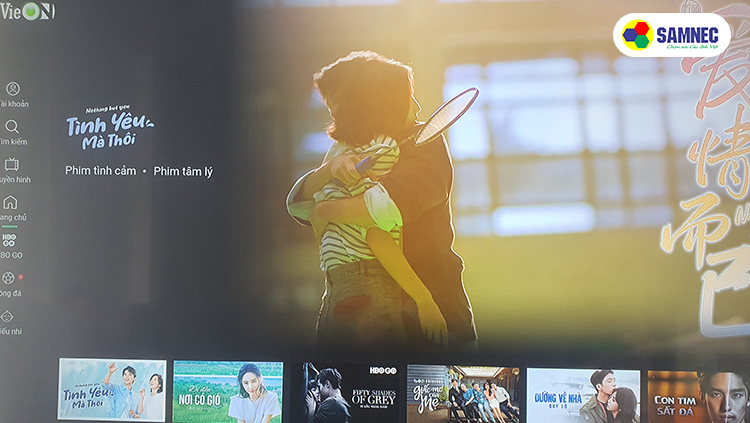 Giao diện trang chủ của VieOn