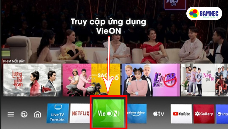 Truy cập ứng dụng VieOn