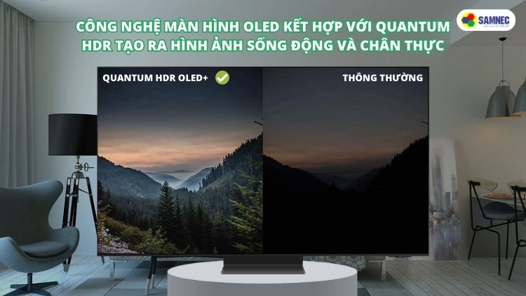 Công nghệ nâng cao tương phản Quantum HDR OLED+ trên tivi Samsung