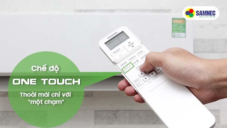 Chế độ cảm biến nhiệt One Touch trên điều hòa Toshiba