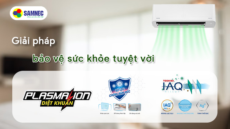 Công nghệ lọc không khí Plasma Ion trên điều hòa Toshiba Inverter 1 HP RAS-H10C4KCVG-V