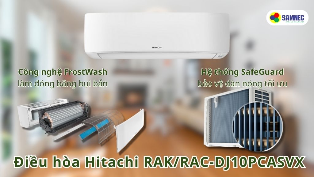Điều hòa Hitachi 1 chiều Inverter 10.000 BTU RAK/RAC-DJ10PCASVX