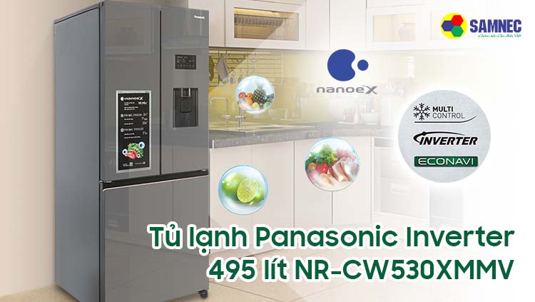 Tủ lạnh Panasonic Inverter 495 lít NR-CW530XMMV
