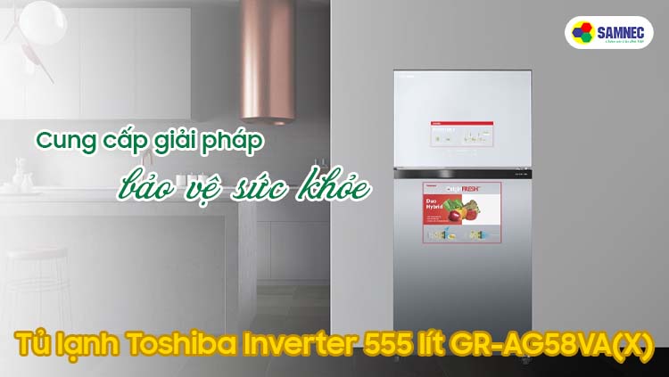 Tủ lạnh Toshiba Inverter 555 lít GR-AG58VA(X)