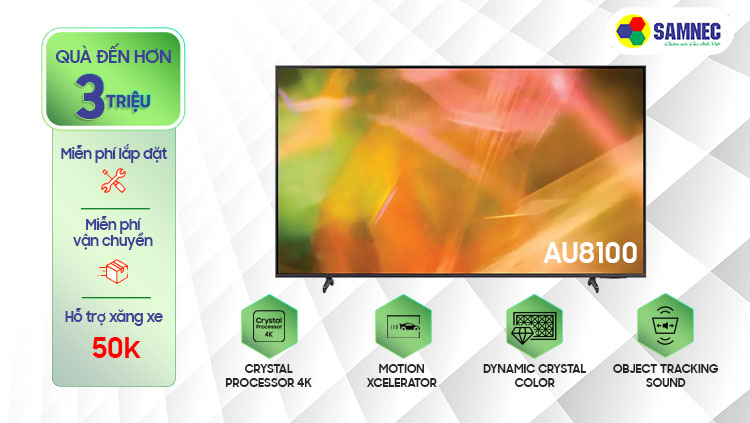 Tivi Samsung 65AU8100 khuyến mại lớn