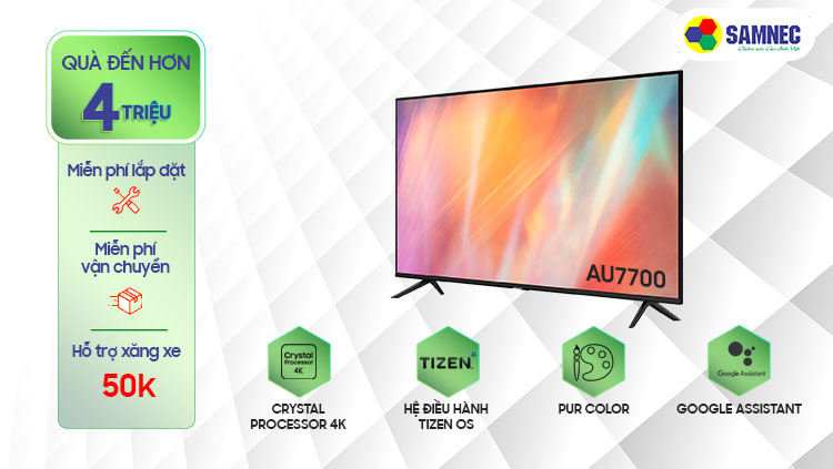 TV Samsung 65AU7700 công nghệ tiên tiến - ưu đãi lớn